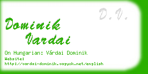 dominik vardai business card