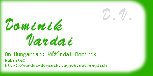 dominik vardai business card